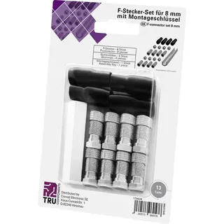 TRU Components TC-6936308 F-Stecker mit Knickschutztülle Anschlüsse: F-Stecker Kabel-Durchmesser: 7mm 1 Set