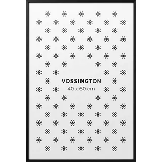 Vossington Bilderrahmen 40x60 Schwarz - Metall - Modernes und schmales Design - Rahmen für 1 Bild, Foto, Poster oder Puzzle im Format 40 x 60 cm (60x40 cm)