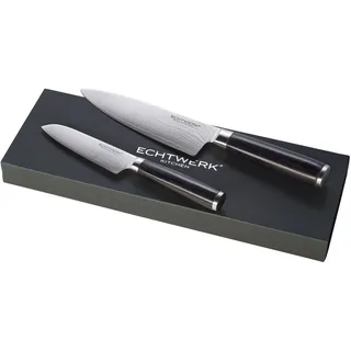 Echtwerk Santokumesser 20 cm 2-tlg. Damaststahl Schwarz