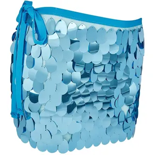 NICENEEDED Lake Blue Pailletten Bauchtanz Hüftschal Glitzernder Meerjungfrauen Kostüm Wickelrock Mini Rave Party Hüftwickel Für Damen Röcke Zum Wickeln Für Den Bauchtanz