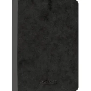 Brunnen Notizbuch A6 kariert Schwarz