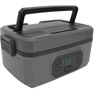 Garsent Schnurlose Elektrische Lunchbox, Wiederaufladbare Selbstheizende Lebensmittelwärmer mit 304 Edelstahlbehälter, Batteriebetriebener Beheizter Brotkasten für Auto, Büro oder (1200ml)