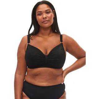Zizzi Swim by Damen große Größen Bikini-BH mit Bügel Drapierung Größe 42 Black - 42 Große Größen