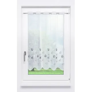 Lysel Scheibengardine Ösen 90 x 90 cm Grau/Transparent 1 St