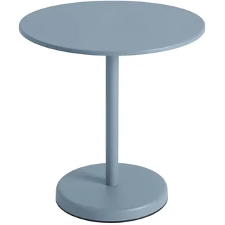 Muuto Linear Steel Tisch, Ø 70 cm, pale blue