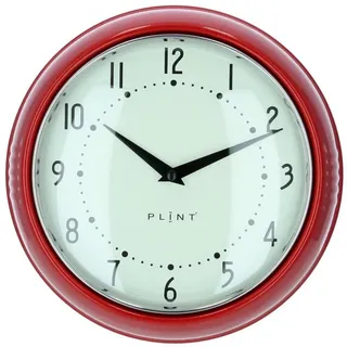 Plint Wanduhr Küchenuhr Retro red rot rot