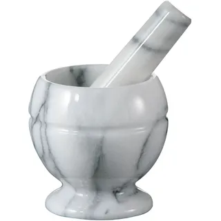 Premier Housewares Mörser mit Stößel, Marmor, 10 x 10 x 10 cm, weiß, Marmor, 10x10x10