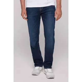 Regular-fit-Jeans CAMP DAVID, Herren, Gr. 30, Länge 34, blau (clean blau), Denim/Jeans, Material: 99% Baumwolle, 1% Elasthan, Zusatz: Enthält nichttextile Teile tierischen Ursprungs (Badge), Abriebeffekte, regular fit, Jeans, mit hoher Leibhöhe