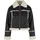 Lederjacke Black White Sand L