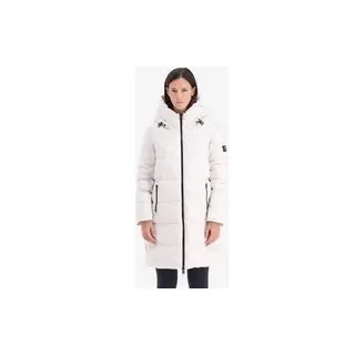 Ecoalf Manlie Damen Kapuzenjacke weiß/schwarz - L