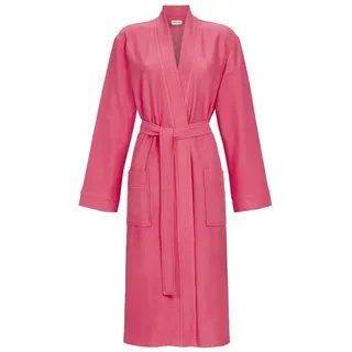 Ringella Unisex-Bademantel aus Frottee mit Bindegürtel, aufgesetzte Taschen, Baumwolle, Kimono-Kragen, Gürtel, saugstark & pflegeleicht rosa XL
