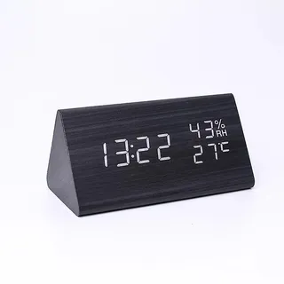 Digitaluhr, Holzwecker Mit 2 Weckzeiten, Usb-betriebener Elektronischer Wecker