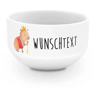 Mr. & Mrs. Panda Müslischale Capybara König - Personalisierte Geschenke, Schüsseln, Suppenschüssel, Lustige Sprüche, Müslischüssel, Schale, Schüssel Personalisieren