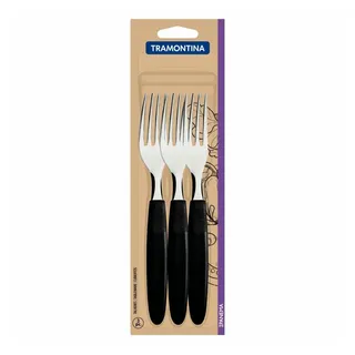 Tramontina - Tafelgabel-Set Ipanema Schwarz 3 Stück Ipanema Schwarz Tramontina