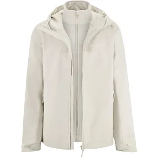Kapten & Son Everyday 3in1 Funktionsjacke Sandstone XL | Regenjacke Damen & Herren Beige mit herausnehmbarer Fleecejacke | Outdoor Jacke mit 10.000 mm Wassersäule, aktungsaktiv, winddicht - XL