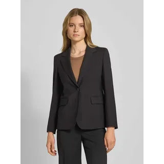 Shaped Fit Longblazer aus reiner Schurwolle Modell 'LAMINE', Black, 34