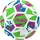 Leicht-Fußball Kinder 674 weiß/neongrün/pink 4