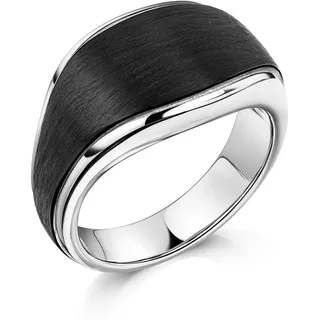 ZEEme Fingerring Edelstahl schwarz Gr. 66