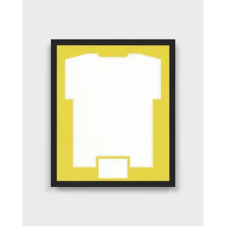 ARTIS Frametheshirt Premium - Trikotrahmen Fußball, Bilderrahmen für Trikot – Objektrahmen - 53,4x63,4x5 cm - Holz-Rahmen in Schwarz - Trikotrahmen Handball, Volleyball, Sporttrikots - Jersey Frame