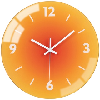 ACCSHINE Wanduhr Ohne TickgeräUsche Lautlos Modern 30cm Quarz Groß Batterie Betriebene Wanduhr Einfach zu Lesen für Zimmer Zuhause KüChe Schlafzimmer BüRo Schule (Orange)