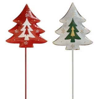Trend Line Weihnachtsfigur TrendLine Dekostecker Metall Tannenbaum 90 cm rot