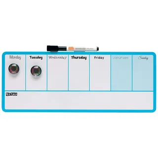 NOBO Mini-Whiteboard-Wochenplaner 360 x 140 mm Blau