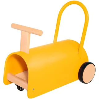 Lauflernwagen PINOLINO "Enzo, gelb", gelb, Lauflernhilfen, KinderB:31cm H:45cm T:47cm, Holz, B:31cm H:45cm T:47cm