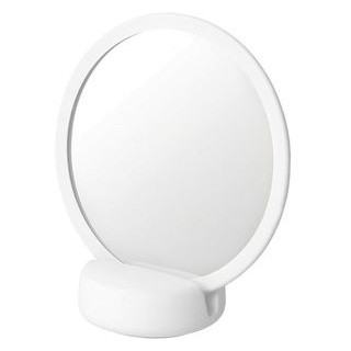 Blomus Kosmetikspiegel Sono White, Ø 17 cm, mit Standfuß, Vergrößerung 5fach