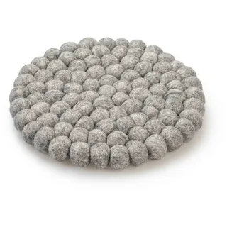 naturling Topfuntersetzer Filz Untersetzer, Zubehör für Topf, Kannen, Vasen, Tisch uvm -, 2cm hohe Filzkugeln grau