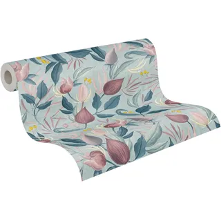 A.S. Création Tapete Botanical Dreams Blau-Rosa | Gr.: onesize