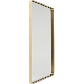 Kare Design Spiegel Curve Rectangular Messing, moderner Wandspiegel, edler Badspiegel, großer rechteckiger Schminkspiegel, (H/B/T) 120x80x5cm