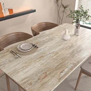 Livelynine Folie Arbeitsplatte Küche Holzoptik Hell 40CMx5M Abwaschbare Möbelfolie Holz Hell Esstisch Schreibtisch Klebefolie Holzoptik Natur Küchenschrank Selbstklebende Tapete Holzoptik Schlafzimmer
