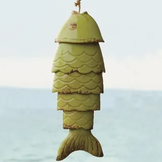 Farbiges Koi-Fisch-Windspiel, Kreatives Metall-Koi-Fisch-Garten-Windspiel, Heimdekoration, Used-Look-Koi-Fisch-Ornament, Metall-Koi-Fisch-Windspiel für Den Außenbereich, Garten, Heimdekoration