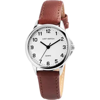 JUST WATCH "Brigitt" Damenuhr mit Echt Lederarmband, 3 ATM