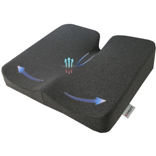COEHSFY Sitzkissen Memory Foam Steißbeinkissen Starke Unterstützung und Komfort Pads für Bürostuhl, Autositze, Rollstuhl Schreibtischstühle (Grey)