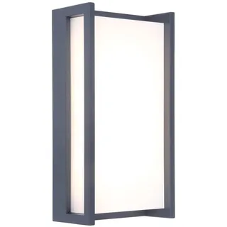 Lutec Außenwandleuchte Aluminium 22,0 cm inkl. LED 1100 lm grau