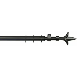 LIEDECO Gardinenstangen Set Sparta 1-läufig Ø 20 mm 130 - 240 cm schwarz