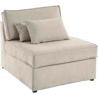 OTTO home Couch Baumwolle/Polyester 2-Sitzer Beige