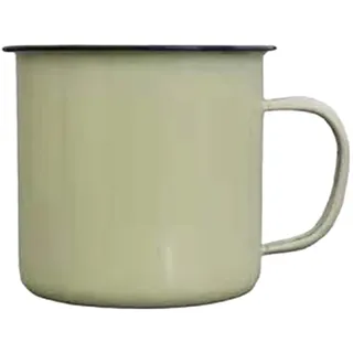 SpirWoRchlan Camping-Emaille-Reisebecher, ideal für Camping, Wandern, Angeln, Reisen und mehr, Emaille-Becher, Outdoor-Campingbecher, Kaffeebecher, Tee, Kaffee und heiße Schokolade, Grün, 8 cm (350 ml
