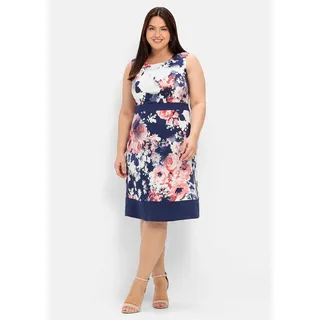 sheego Cocktailkleid in marine bedruckt), | Gr.: 54