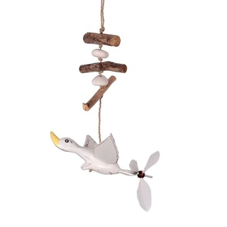 IMAGO Windspiel Seemöven mit Propeller, Dekoration Gartendeko maritim Möwe Möve Vogel Vögel auf Holz