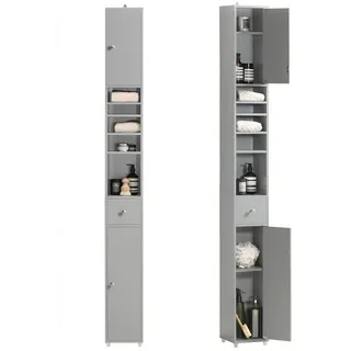 SoBuy BZR34-HG Hochschrank 20 x 180 x 20 cm Hellgrau MDF