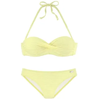 VENICE BEACH Bügel-Bandeau-Bikini Damen zitrone Gr.36 Cup D
