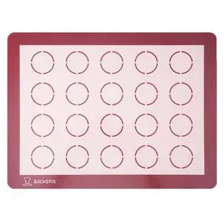 BackeFix Silikon Backmatte Macarons rot 40x30cm