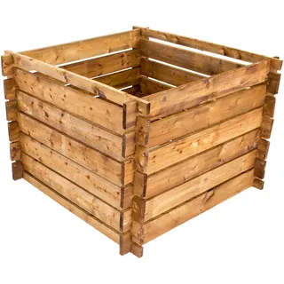 NATIV Komposter aus Holz, Gartenkomposter imprägniert,