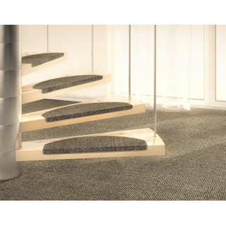 Stufenmatte DEKOWE "Mara S2" Teppiche Gr. B/L: 25 cm x 65 cm, 5 mm, 15 St., grau (smoke) Stufenmatten 100% Sisal, große Farbauswahl, selbstklebend, auch als Set 15 Stück