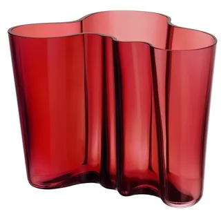 Iittala Vase Aalto 160 mm Rot aus Glas