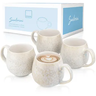 sänger Tasse Santorini 0,3 l Creme mit Flieder-Blauem Verlauf 4 St.
