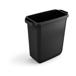 DURABLE Wertstofftonne DURABIN ECO 60, rechteckig, Quadratischer Abfallbehälter aus PP-Kunststoff, 60 Liter, Farbe: schwarz