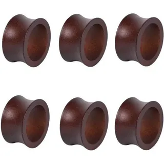 Famanu Serviettenringe aus Holz - Elegante Tischdekoration - 5 x 2,5 cm - Braun